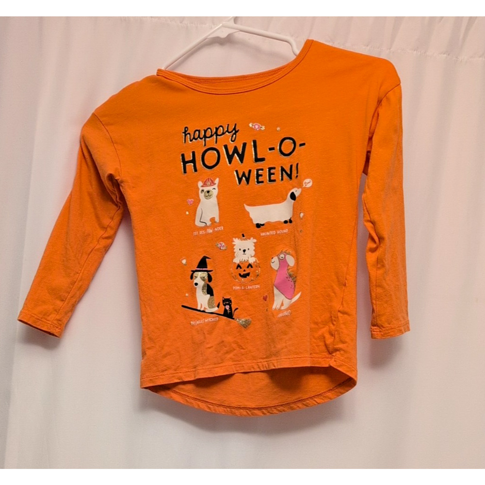 Carter's Halloween Vibrant Orange Kid's Tee size 6--see pics